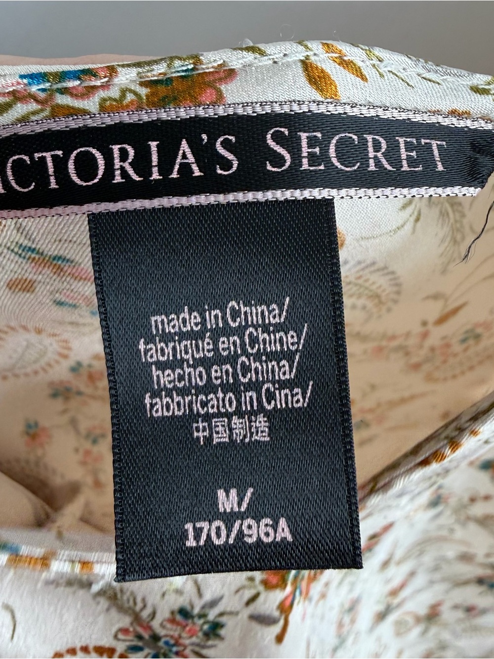 Victoria's Secret Satin Silky Cream Floral Slip Dress - Picture 7 of 11